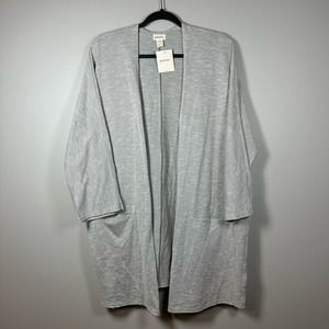 NWT DONNI. Striped Duster‎ Cardigan Open Front Pockets OSFA One Size